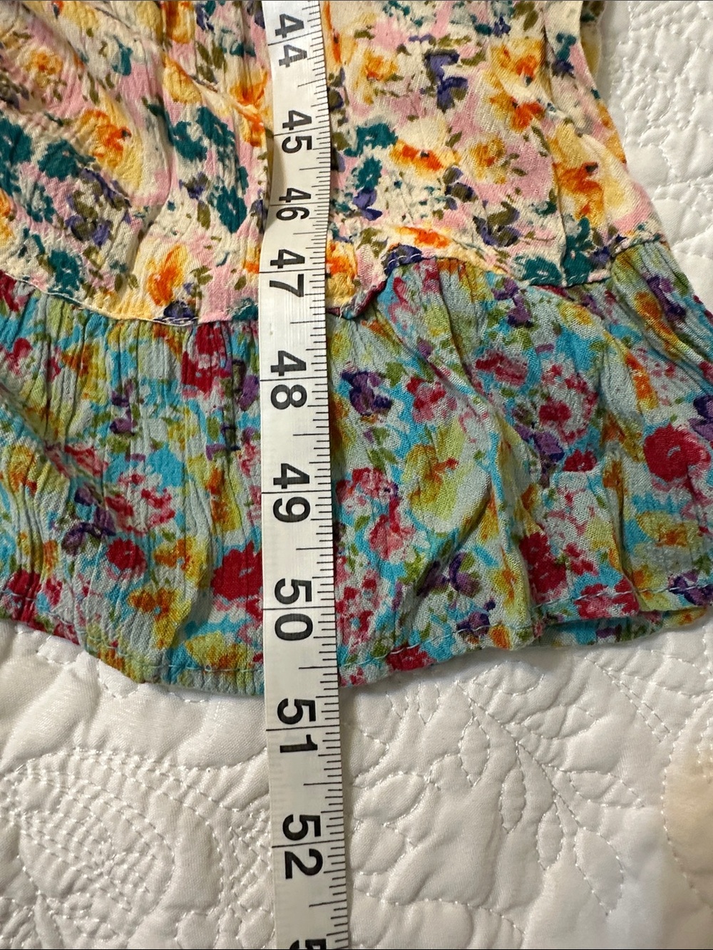 Angie Floral Maxi Dress in Blue, Yellow, Pink - Picture 7 of 9